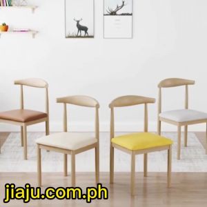 Horn chair Accent chair Dining Chair Stool Arm chair backrest chair Steel Chair Wooden Texture