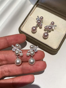 CAFFTI | Pure Silver 999 Elegant Luxurious Unique Beautiful Pearl Earrings