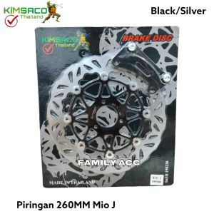 NEW DISC PIRINGAN CAKRAM DEPAN VARIASI BLACK COPY TDR/ PSM PLUS BREKET 260MM MIO J / MIO M3 / FINO / XRIDE 125 / MIO Z / MIO S / MIO GT DLL KHUSUS 3 LUBANG MATIC