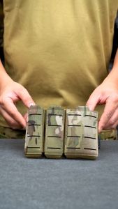 IDOGEAR Tactical Triple Magazine Pouch MOLLE Double 9MM & Single 556 Mag Pouch Mag Waist Pouch 3586