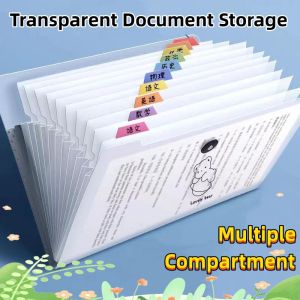 Transparent A4 Organ Bag File Folder File Pockets 5/8/12 Multi-Layer Expansion File Bag Expanding A4 Document