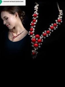 Elegant Short Single Pearl Necklace Korean Style Bridal Accessory Womens Fashion Jewelry Collarbone Chain round Bead Chain