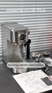 BẢO HÀNH 12 THÁNG - Máy pha cà phê bán tự động cao cấp Espresso Cappuccino Latte. Thương hiệu Mỹ cao cấp HiBREW - H10B Plus