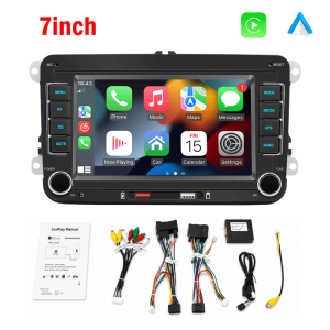 7" Car Media Video 2 Din HD RDS Airplay Car Radio Wireless CarPlay Android Auto Stereo Audio For VW/Seat/Skoda/Passat/Golf/Polo