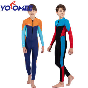 Yoomee 8-16Y Youth Diving Suit Children Professional 2.5MM Neoprene Wetsuit Underwater Surfing Swimwear for Boys Scuba Snorkeling Wet Suits