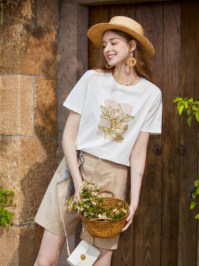 XIANGYING | Cool Antibacterial Embroidered T Shirt