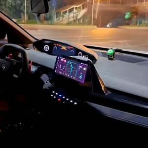 【22 in 1】Car LED RGB Dual Zone 213 Color Rainbow Symphony Car Ambient Lighting Interior Acrylic LED Strip Light Decoration