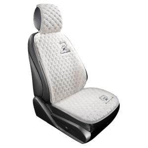 CapitAuto | Cute Cartoon Faux Fur Women Car Seat Cover