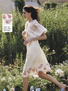 LANCY FROM 25 | Artist Collaboration Linen Boho Rose Embroidery Dress