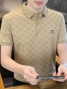 HENGYUANXIANG | Hengyuanxiang Mens Short Sleeve Polo Shirt Summer New Plaid Turn-down Collar Half-sleeve Base Shirt Fashionable Urban Style