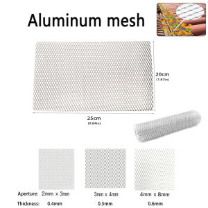 25x20cm Aluminum mesh small grid diamonds shaped mesh decorative screen lampblack filter Car Grill Mesh Sturdy Metal Mesh Sheets