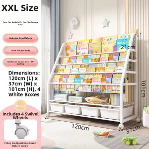 Puang | Easy-move Multilayer Baby Bookshelf Toys Storage