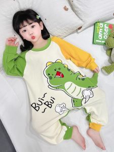 Bộ Đồ Ngủ Trẻ Em Dày Dặn Mùa Xuân Cho Bé Gái Quần Dài Áo Choàng Ngủ Bằng Vải Nhung Phong Cách Hoạt Hình Dễ Thương Cho Bé Gái