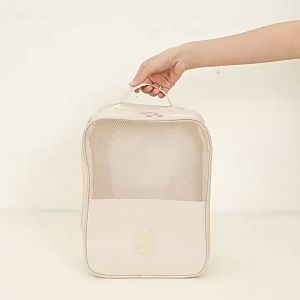 กระเป๋าเก็บรองเท้า กระเป๋าจัดระเบียบ กระเป๋ารองเท้า  shoe bag เดินทาง พกพา มีที่จับ 15x23x29cm.เก็บในกระเป๋าเดินทางได้ สำหรับรองเท้า 3 คู่ AlissBag