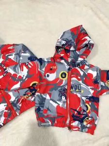 Áo khoác bé trai bé gái vải dù 2 lớp chống gió tránh nắng áo khoác chống nắng cho bé hình siêu cute cho bé trai bé gái 10-18kg