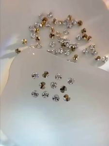 10Pcs 3D Clear K9 Nail Art Rhinestones 2-6mm Sparkle Mini Diamonds Nail Art Decorations DIY Phone Case Crafts Manicure Accessory