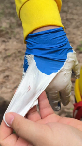 (หนาเศษ) ถุงมือยางไนไตรต์ เก็บขี้ยาง ฟู้ดเกรด สัมผัสอาหาร 50ชิ้น Tdes Nitrile Gloves