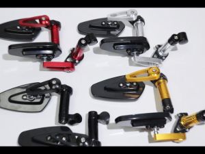 Rearview Mirror Motorcycle CNC Handlebar Reflector Motorcycle Handlebar Plug Reflector Inverted Aluminum Flat Reflector