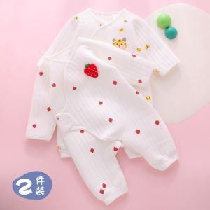 Newborn Baby Clothes Pure Cotton Class A Autumn and Winter Newborn Quilted to Keep Warm One-Piece 0-March 6 Winter Monk Pajamas
