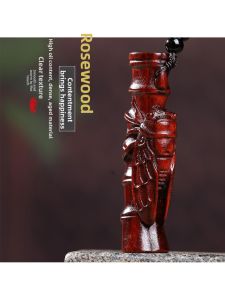 FENGHONGTAO | Zitan Wood Carving Bamboo And Cicada Fidget Spinner