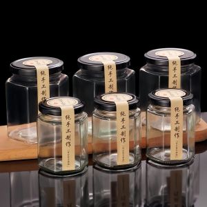 Food Grade Sealed Hexagonal Glass Jar