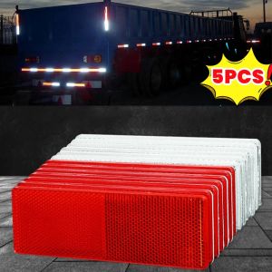 【WOKEN】5PCS Truck Night Reflective Sticker Warning Sign Sticker Universal Truck Car Trailer Rear Bumper Anti-Collision Waterproof Sticker Night Safety Sign Accessories