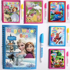 1pc Frozen Water painting Drawing Graffiti snow White Sofia Princess anime figure Watercolour Magic book for birthday party gift