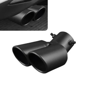 Universal Car Auto Exhaust Muffler Tip Stainless Steel Dual Pipe Trim Modified Car Rear Tail Throat Liner For Most Cars