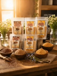 Greendahan Golden Flaxseeds Whole All Natural 500g - Keto Friendly