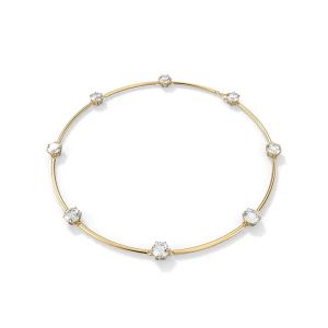 💖Swarovski💖Constella round cut rose gold diamond pendant choker necklace S925 sterling silver womens fashion necklace hypoallergenic non-allergenic Valentines Day gift birthday gift for girlfriend bestie