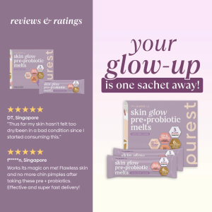 Purest Co Skin Glow Pre+Probiotic Melts (Hydration & Elasticity Boost) - Lazada