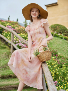 XIANGYING | New Elegant Ruffle Long Dress