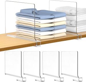 Family Clothes Separation Board Book Copy Classification Transparent Partition Plywood Wardrobe Finishing Storage Shoes Towel Partition