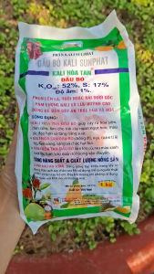 [TRUNG THIEN THINH] Phân Bón Lá Kali Sunphat Đầu Bò Gói 1kg – Tăng Đậu Trái Ngọt Trái Cứng Cây Hạn Chế Đổ Ngã