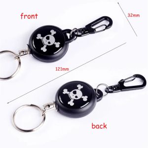 1Pcs Fashion Anti Theft Keychain Retractable Steel Wire Rope Keyrings for  Backpack Waist Hanging Pendant Accessories