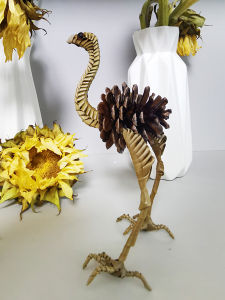 Đồ Trang Trí Bàn Thủ Công Bằng Rơm Nghệ Thuật Truyền Thống DIY Trang Trí Bàn Đế Bằng Hình Con Công Thủ Công Mỹ Nghệ