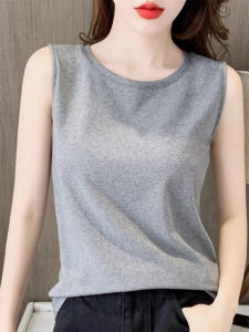 La Chapelle Grey Pure Cotton Strap Vest Womens Inner Wear Summer Outdoor Loose Sports Sleeveless Base Top