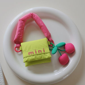 กระเป๋าใส่สายหูฟังผ้าลายดอกไม้ขนาดเล็ก กระเป๋าถือผู้หญิง กระเป๋าใส่สายเคเบิล กระเป๋าใส่ของแบบพกพา กระเป๋าสะพายไหล่แบบลำลอง