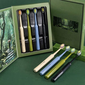 กล่องของขวัญ 4 ชิ้น/ชุด 2 ชิ้น - แปรงสีฟันขนนุ่มระดับไฮเอนด์รูปภูเขา ทำความสะอาดลึกอย่างมีประสิทธิภาพ แปรงสีฟันที่จำเป็น