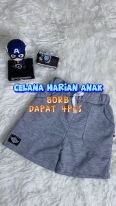 Baby Terry Anak 80RB Dapat 4 Celana Pendek Anak Sport Fleece Nyaman