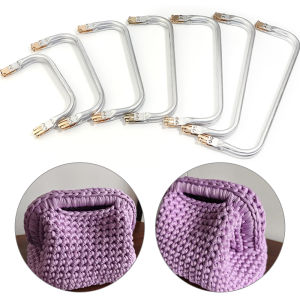 1pc/lot Metal Tube Frame Silver Handbag Square Frame Handle Lock For Jewelry Making DIY Women HandBags Frame Accessories