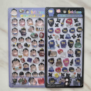 52TOYS | Kawaii Sumo Ninja Hoạt Hình 3D Pha Lê Giảm Chấn Miếng Dán Ốp Lưng Điện Thoại Cô Gái Phụ Kiện Trang Trí Chủ Đề Nhật Bản Sáng Tạo Quà Tặng Sinh Nhật