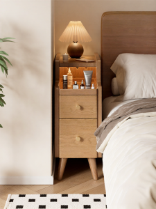 ZHUSHANXIA | Real Wood Narrow Nightstand 20cm