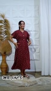 Daster Kekinian Motif Polkadot Simple Remaja Dewasa Jumbo LD 120 Bahan Rayon Adem Nyaman Dipakai