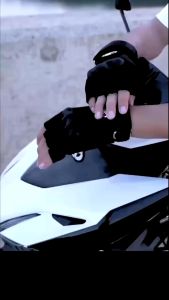 Găng Tay Lái Xe Máy Hở Ngón Có Gù | Bao Tay Moto Nửa Ngón Đi Phượt Khóa Velcro Thoáng Khí