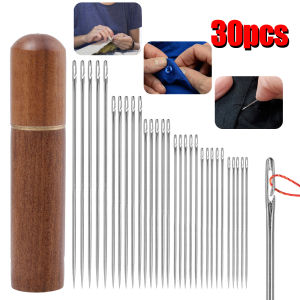 30PCS/Set Blind Sewing Needles for Elderly Big Hole Self Threading Needles for Household Threading Needles