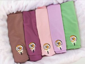 (COD) Segitiga Instan Loli "Kids" // Pastan Bordir Hijab Lolipop Kerudung Anak Jilbab Tanggung Bergo SD