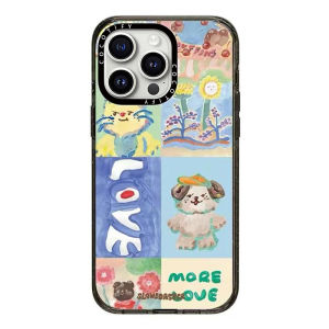 CASY Collaborative Cute Doodle Doggies Collection Celebrity 15 Compatible  16 Internet Famous 14Plus Adorable 13 Anti-Fall 12/15Promax Magnetic Phone Case