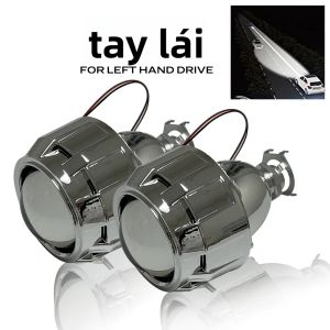 KUNFINE 2 CÁI 2.5-Inch Bi-Xenon HID Ống Kính Máy Chiếu Có Vỏ Bọc Cho Đèn Pha Ô Tô Chùm Sáng Cao/thấp Tương Thích Với Bóng Đèn Halogen/Xenon
