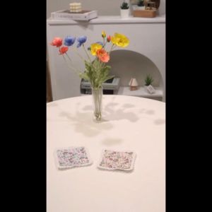 Coaster Kain Floral: Desain Bunga-Bunga Renda & Tatakan Gelas